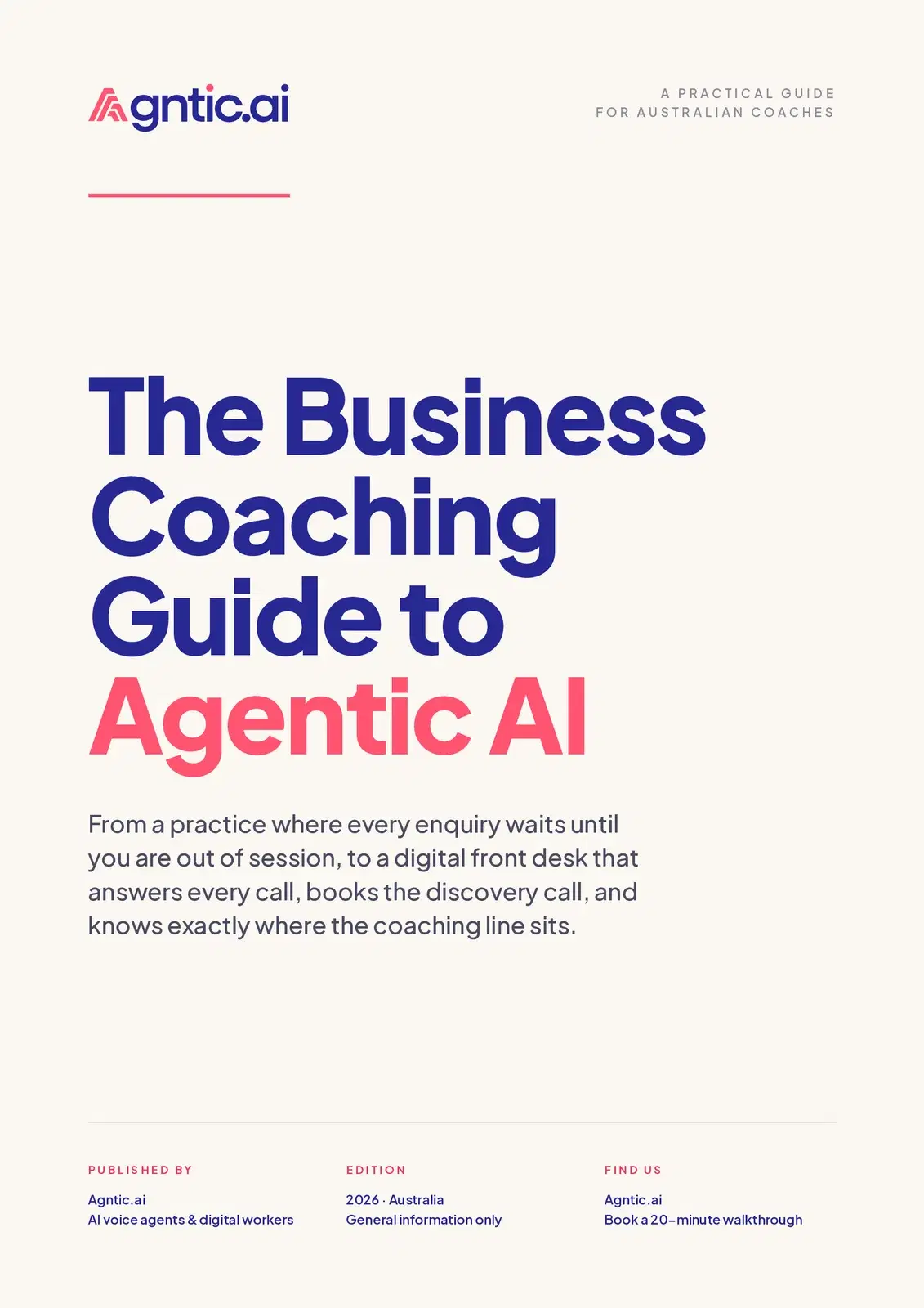 The business coaching guide to agentic AI.