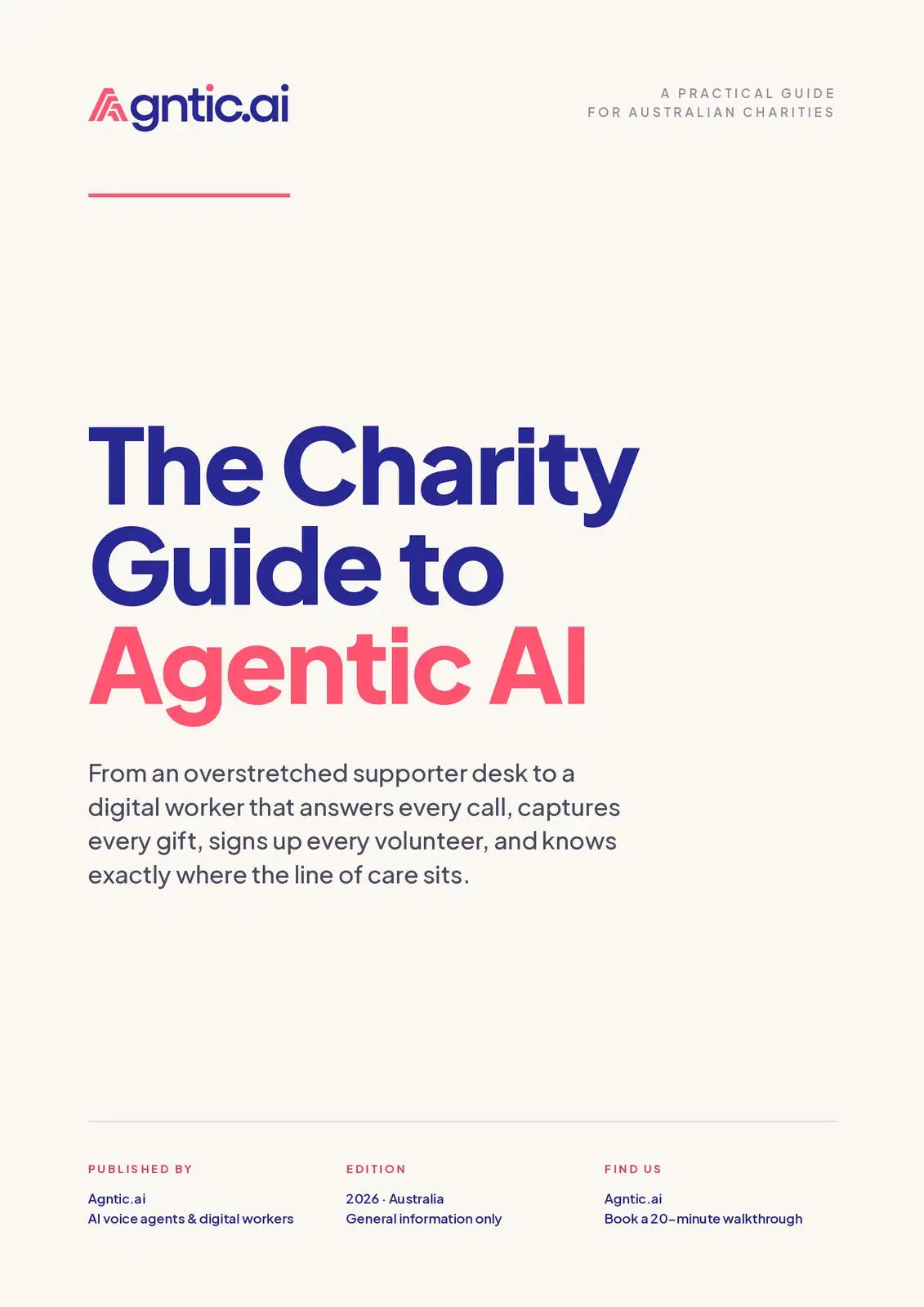 The charity guide to agentic AI.