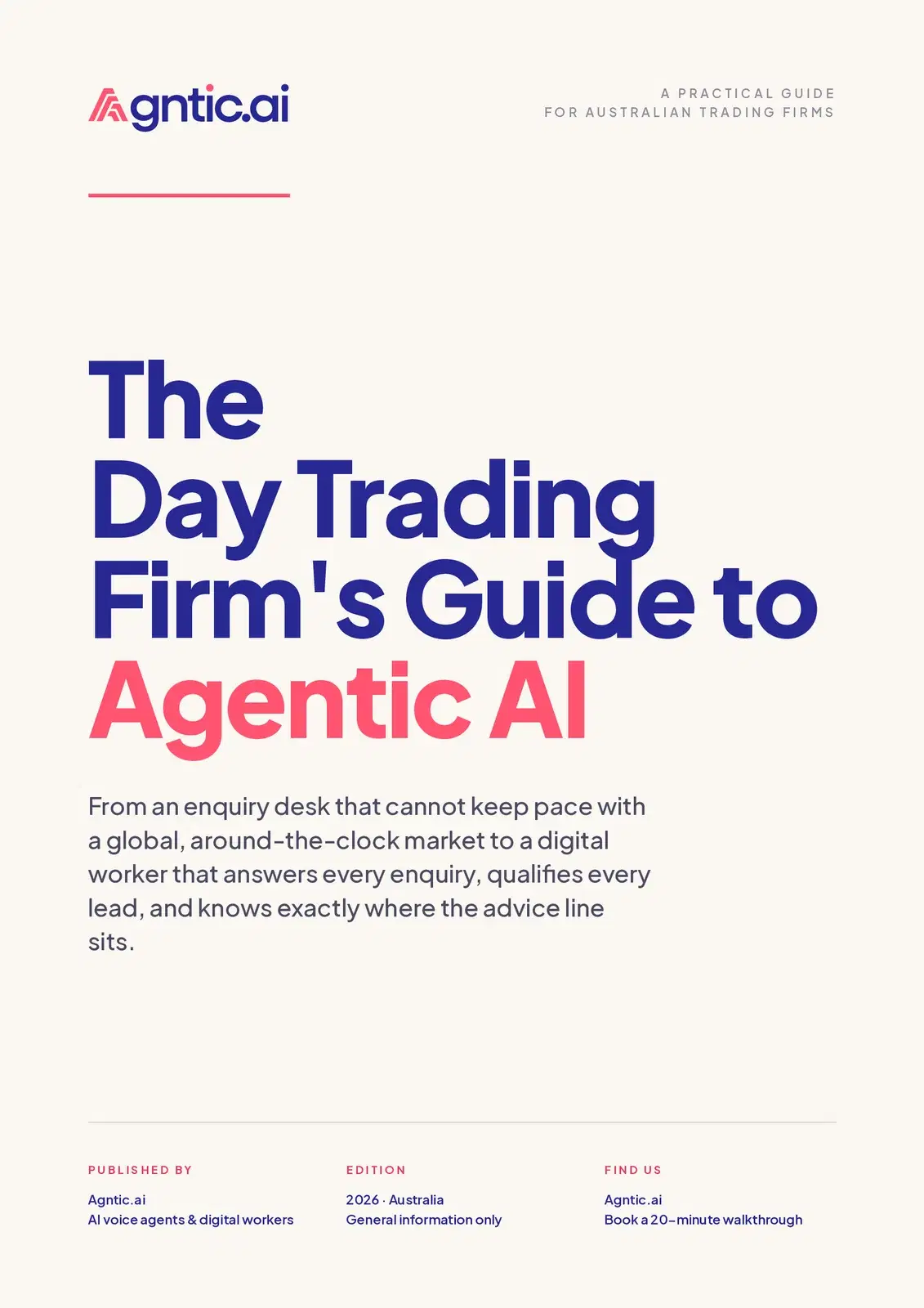 The day trading firm's guide to agentic AI.