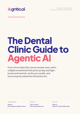 The dental clinic guide to agentic AI. cover