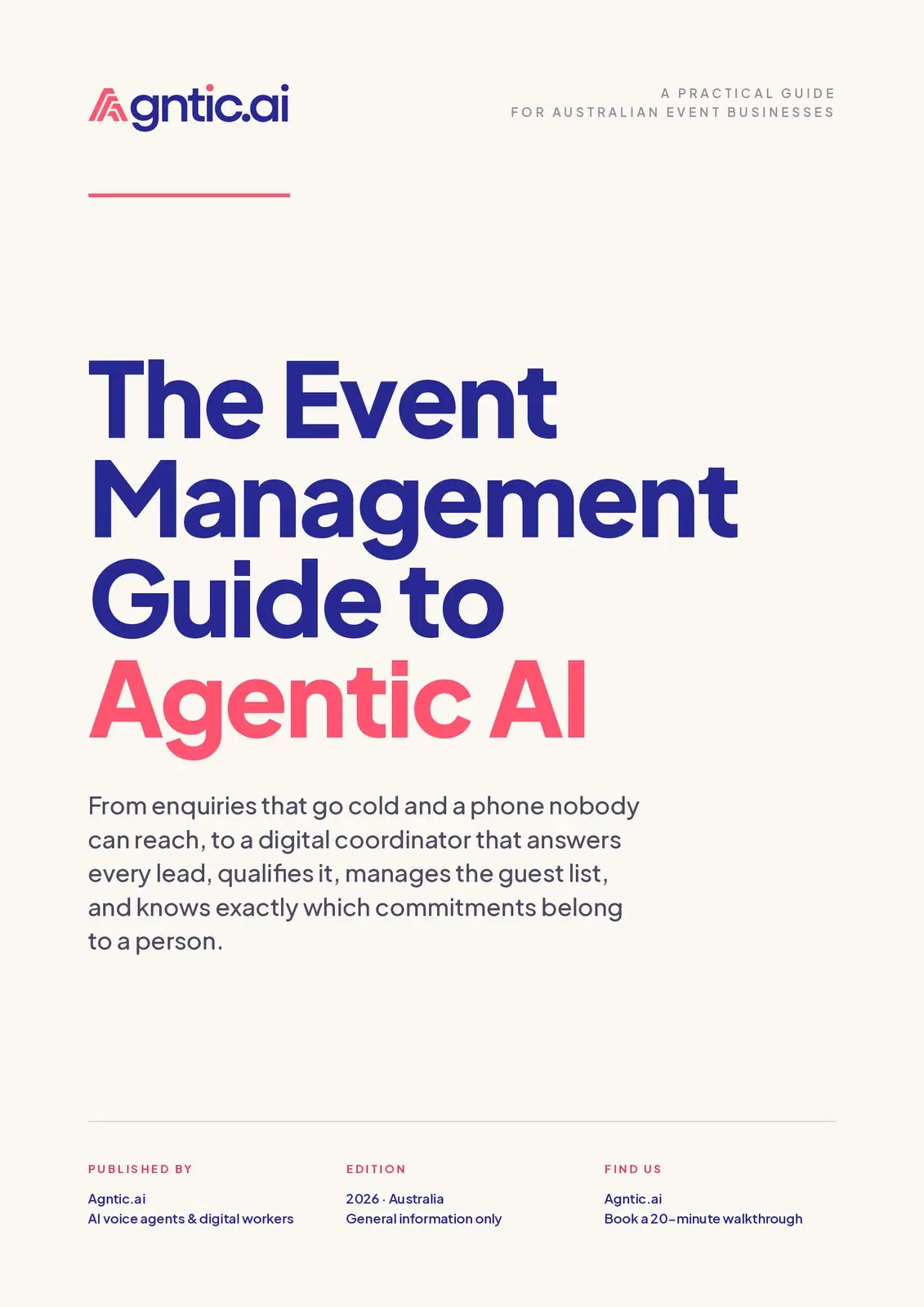 The event management guide to agentic AI.