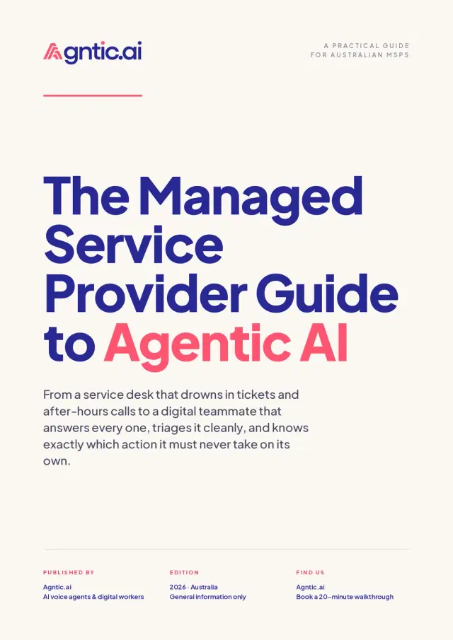 The managed service provider guide to agentic AI. cover