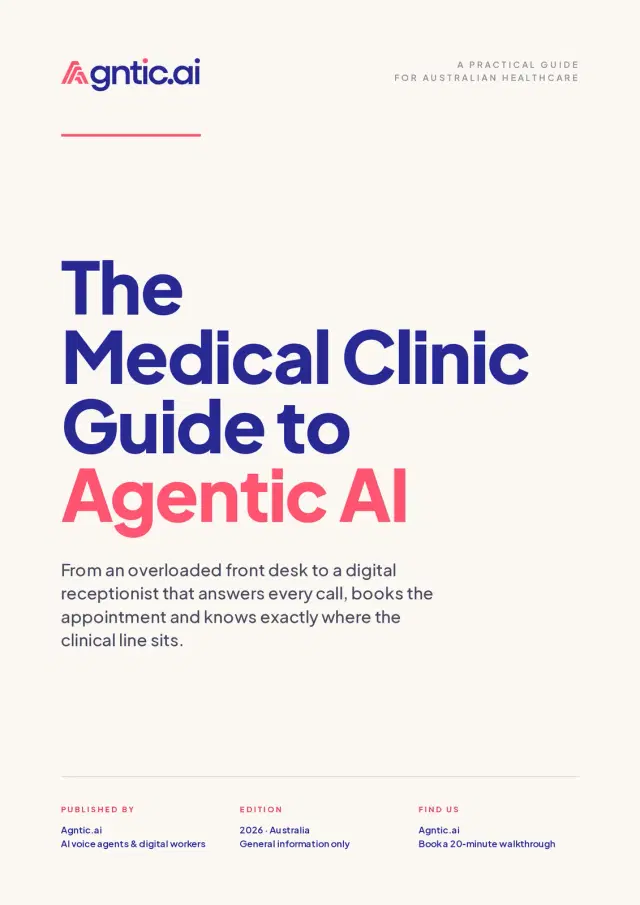 The medical clinic guide to agentic AI. cover