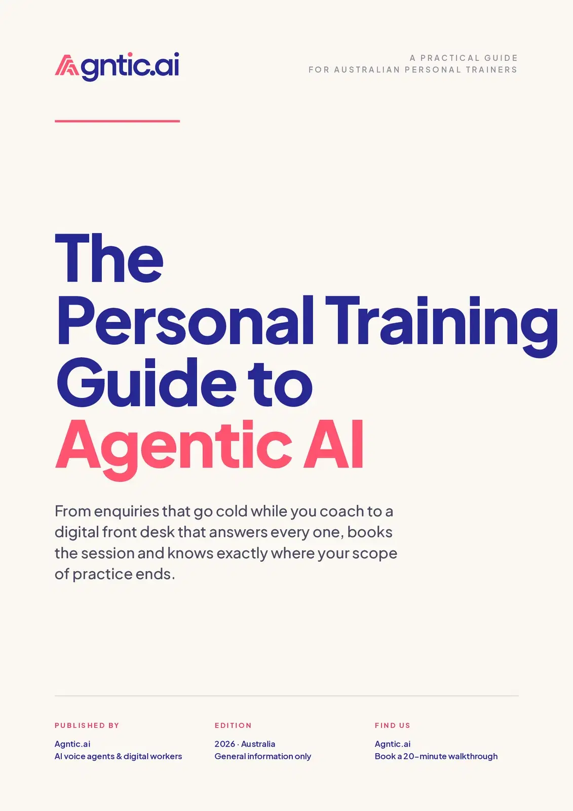 The personal training guide to agentic AI.