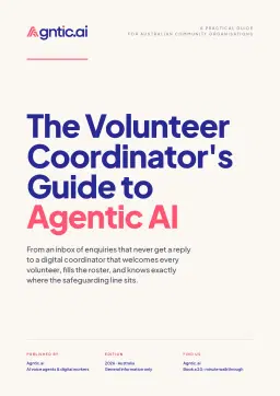 The volunteer coordinator's guide to agentic AI. cover
